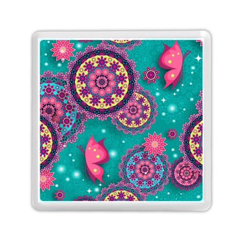 Floral Pattern, Abstract, Colorful, Flow Memory Card Reader (Square) from ArtsNow.com Front