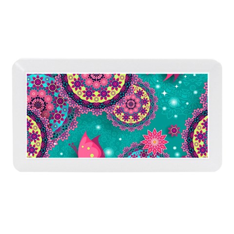 Floral Pattern, Abstract, Colorful, Flow Memory Card Reader (Mini) from ArtsNow.com Front