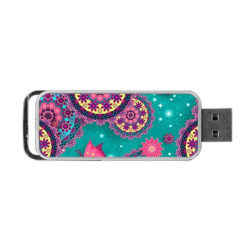 Floral Pattern, Abstract, Colorful, Flow Portable USB Flash (One Side) from ArtsNow.com Front