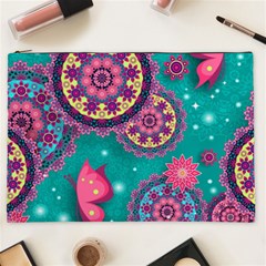 Floral Pattern, Abstract, Colorful, Flow Cosmetic Bag (XXL) from ArtsNow.com Front