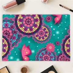 Floral Pattern, Abstract, Colorful, Flow Cosmetic Bag (XXL) from ArtsNow.com Back