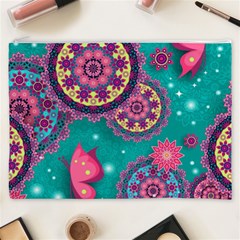 Floral Pattern, Abstract, Colorful, Flow Cosmetic Bag (XXXL) from ArtsNow.com Front