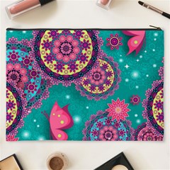 Floral Pattern, Abstract, Colorful, Flow Cosmetic Bag (XXXL) from ArtsNow.com Back