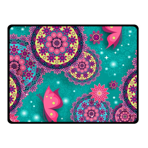 Floral Pattern, Abstract, Colorful, Flow Two Sides Fleece Blanket (Small) from ArtsNow.com 45 x34  Blanket Front