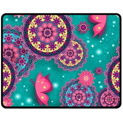 Floral Pattern, Abstract, Colorful, Flow Two Sides Fleece Blanket (Medium) from ArtsNow.com 58.8 x47.4  Blanket Front