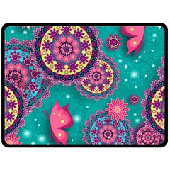 Floral Pattern, Abstract, Colorful, Flow Two Sides Fleece Blanket (Large) from ArtsNow.com 80 x60  Blanket Front