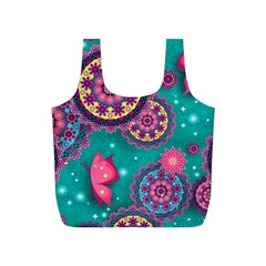 Floral Pattern, Abstract, Colorful, Flow Full Print Recycle Bag (S) from ArtsNow.com Front