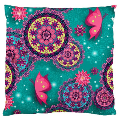 Floral Pattern, Abstract, Colorful, Flow Standard Premium Plush Fleece Cushion Case (One Side) from ArtsNow.com Front