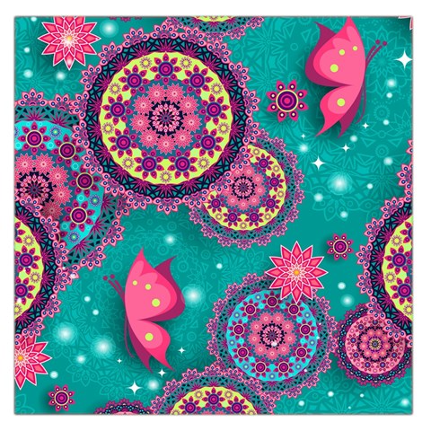 Floral Pattern, Abstract, Colorful, Flow Square Satin Scarf (36  x 36 ) from ArtsNow.com Front