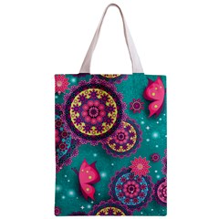 Floral Pattern, Abstract, Colorful, Flow Zipper Classic Tote Bag from ArtsNow.com Front