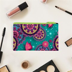 Floral Pattern, Abstract, Colorful, Flow Cosmetic Bag (XS) from ArtsNow.com Back