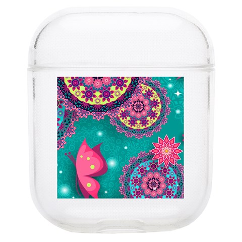 Floral Pattern, Abstract, Colorful, Flow Soft TPU AirPods 1/2 Case from ArtsNow.com Front