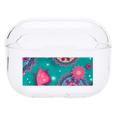 Floral Pattern, Abstract, Colorful, Flow Hard PC AirPods Pro Case from ArtsNow.com Front