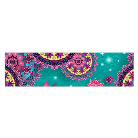 Floral Pattern, Abstract, Colorful, Flow Oblong Satin Scarf (16  x 60 ) from ArtsNow.com Front