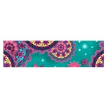 Floral Pattern, Abstract, Colorful, Flow Oblong Satin Scarf (16  x 60 )