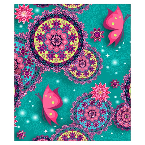 Floral Pattern, Abstract, Colorful, Flow Drawstring Pouch (XS) from ArtsNow.com Front