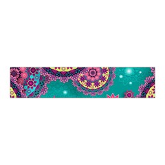 Floral Pattern, Abstract, Colorful, Flow Pleated Skirt from ArtsNow.com Waist Band