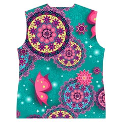 Floral Pattern, Abstract, Colorful, Flow Women s Button Up Vest from ArtsNow.com Back