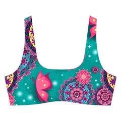 Floral Pattern, Abstract, Colorful, Flow Cross Back Hipster Bikini Set from ArtsNow.com Front