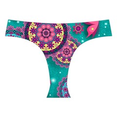 Floral Pattern, Abstract, Colorful, Flow Cross Back Hipster Bikini Set from ArtsNow.com Front Under