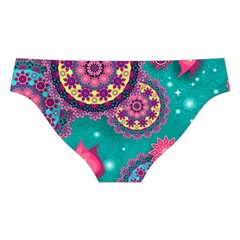 Floral Pattern, Abstract, Colorful, Flow Cross Back Hipster Bikini Set from ArtsNow.com Back Under