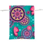 Floral Pattern, Abstract, Colorful, Flow Lightweight Drawstring Pouch (XL)