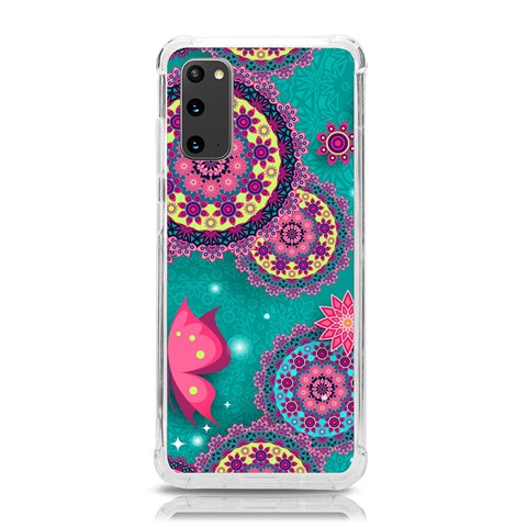 Floral Pattern, Abstract, Colorful, Flow Samsung Galaxy S20 6.2 Inch TPU UV Case from ArtsNow.com Front