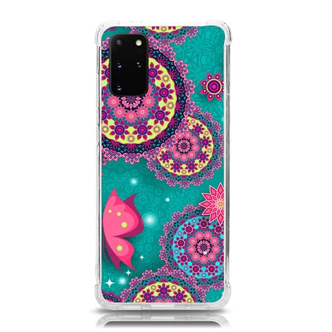 Floral Pattern, Abstract, Colorful, Flow Samsung Galaxy S20 Plus 6.7 Inch TPU UV Case from ArtsNow.com Front