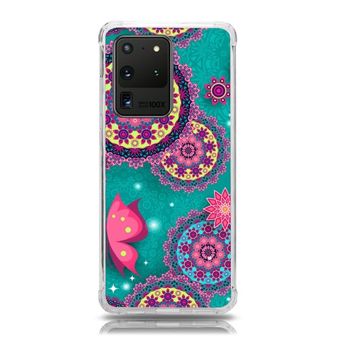 Floral Pattern, Abstract, Colorful, Flow Samsung Galaxy S20 Ultra 6.9 Inch TPU UV Case from ArtsNow.com Front