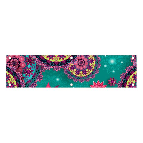 Floral Pattern, Abstract, Colorful, Flow Banner and Sign 4  x 1  from ArtsNow.com Front