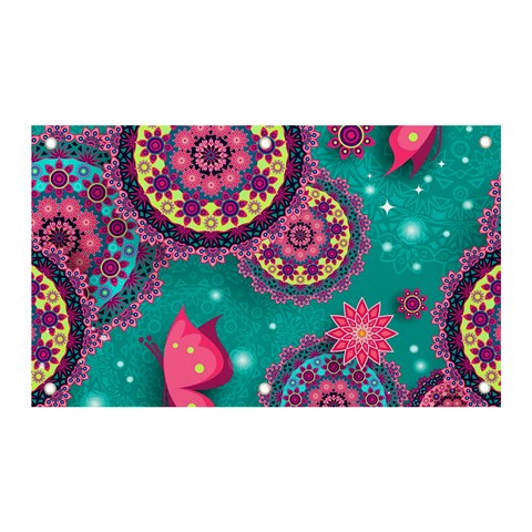 Floral Pattern, Abstract, Colorful, Flow Banner and Sign 5  x 3  from ArtsNow.com Front