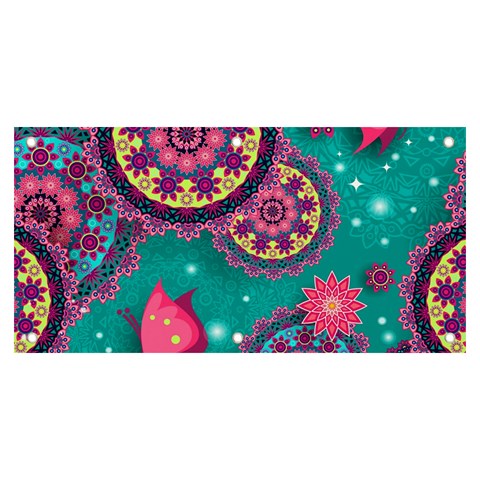 Floral Pattern, Abstract, Colorful, Flow Banner and Sign 6  x 3  from ArtsNow.com Front