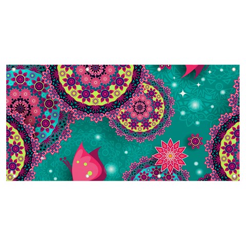 Floral Pattern, Abstract, Colorful, Flow Banner and Sign 8  x 4  from ArtsNow.com Front