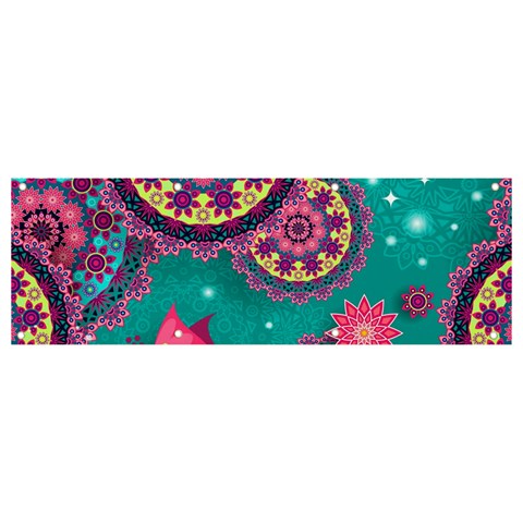 Floral Pattern, Abstract, Colorful, Flow Banner and Sign 9  x 3  from ArtsNow.com Front