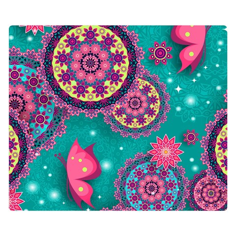 Floral Pattern, Abstract, Colorful, Flow Premium Plush Fleece Blanket (Small) from ArtsNow.com 50 x40  Blanket Front