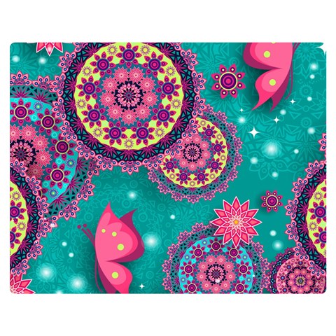 Floral Pattern, Abstract, Colorful, Flow Premium Plush Fleece Blanket (Medium) from ArtsNow.com 60 x50  Blanket Front