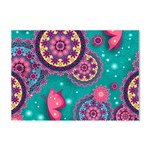 Floral Pattern, Abstract, Colorful, Flow Crystal Sticker (A4)