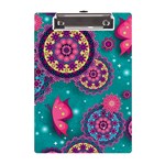 Floral Pattern, Abstract, Colorful, Flow A5 Acrylic Clipboard