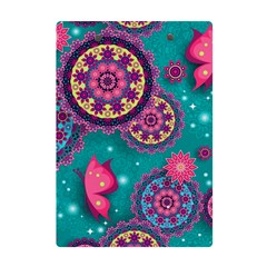 Floral Pattern, Abstract, Colorful, Flow A5 Acrylic Clipboard from ArtsNow.com Back