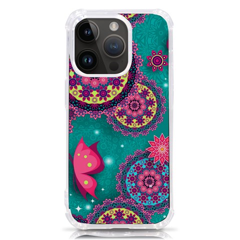 Floral Pattern, Abstract, Colorful, Flow iPhone 14 Pro TPU UV Print Case from ArtsNow.com Front