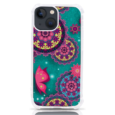 Floral Pattern, Abstract, Colorful, Flow iPhone 13 mini TPU UV Print Case from ArtsNow.com Front