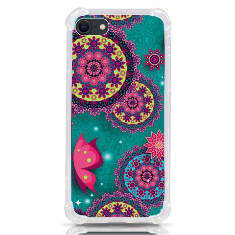 Floral Pattern, Abstract, Colorful, Flow iPhone SE from ArtsNow.com Front