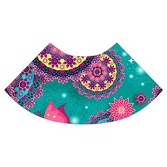 Floral Pattern, Abstract, Colorful, Flow Trumpet Sleeve Cropped Top from ArtsNow.com Cuff Right