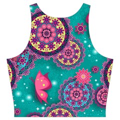 Floral Pattern, Abstract, Colorful, Flow Cut Out Top from ArtsNow.com Back