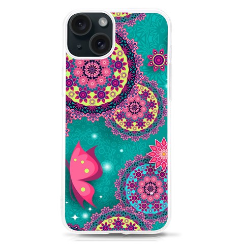 Floral Pattern, Abstract, Colorful, Flow iPhone 15 TPU UV Print Case from ArtsNow.com Front