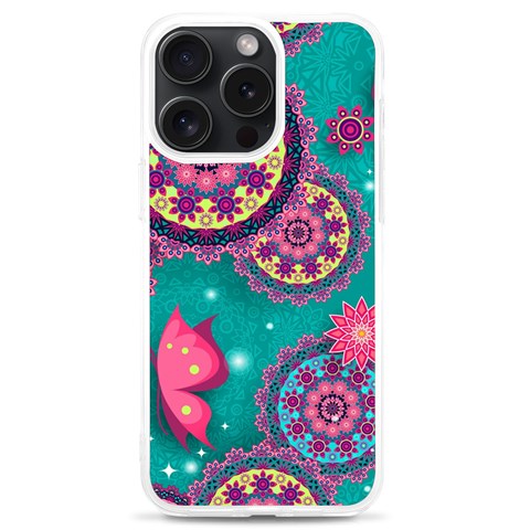 Floral Pattern, Abstract, Colorful, Flow iPhone 15 Pro Max TPU UV Print Case from ArtsNow.com Front