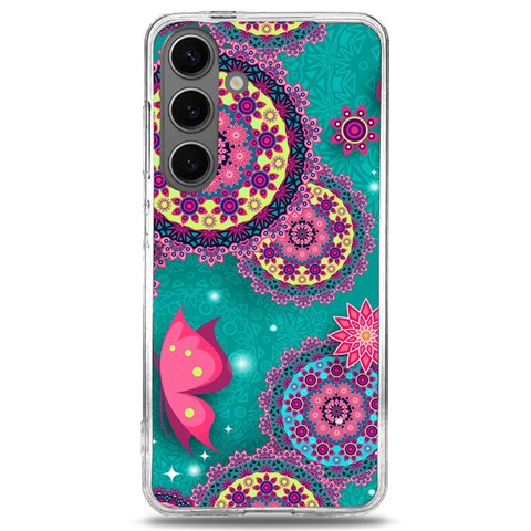 Floral Pattern, Abstract, Colorful, Flow Samsung Galaxy S24 6.2 Inch TPU UV Case from ArtsNow.com Front