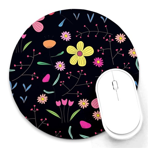 Foliage Pattern, Adorable Beautiful Round Mousepad from ArtsNow.com Front