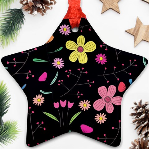 Foliage Pattern, Adorable Beautiful Ornament (Star) from ArtsNow.com Front