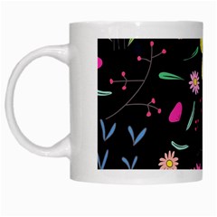 Foliage Pattern, Adorable Beautiful White Mug from ArtsNow.com Left